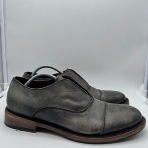 Freebird Detrick‎ Men's Dark Gray Leather Cap Toe Oxford Shoes Size 11